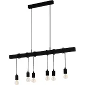 Eglo Suspension 6 lampes HxP 110x100 cm noir