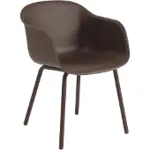 Muuto Fiber Outdoor Chaise Brown Red