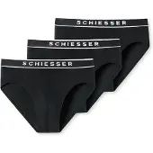 Schiesser Slip noir / blanc