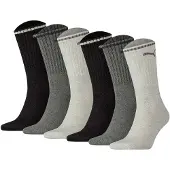 Puma Chaussettes de sport gris / noir / blanc