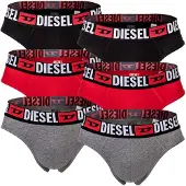 Diesel Slip gris chiné / canneberge / noir / blanc