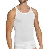 Schiesser Maillot de corps blanc