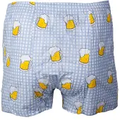 Happy Shorts Boxers bleu clair / jaune / noir / blanc