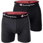 Champion Boxers gris chiné / rouge / noir / blanc
