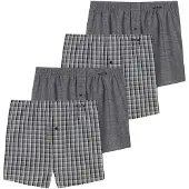 Schiesser Boxers gris / blanc