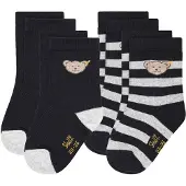 Steiff Collection Chaussettes beige / bleu nuit / gris chiné