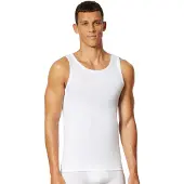 Schiesser Maillot de corps noir / blanc
