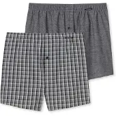 Schiesser Boxers anthracite / gris chiné / blanc