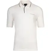 Armani Exchange pour homme. XM001557AF10363U0009 Polo à élastique blanc (XL), Casuel, Coton, Manche courte