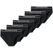 Schiesser Slip noir / blanc chiné