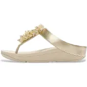 FitFlop pour femme. A2D-675 Sandales Fino Bead-Cluster Toe-Post Or (39), Doré, 1 à 3 cm, Aucun, Casuel