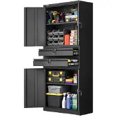 Vevor Armoire de Rangement en Métal 76x38x180 cm