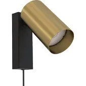 Lyora Lampe de lecture dorée Mono avec prise
