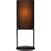 Lucide Lampe de table noire avec abat-jour de 50 cm, culot E27, Herman