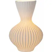 Lucide Lampe de table glamour en porcelaine blanche E14 Momoro