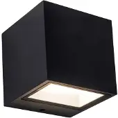 Lutec Lampe murale carrée élégante Gemini Noir
