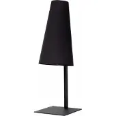 Lucide Lampe de table noire avec abat-jour de 56 cm, culot E27, Gregory