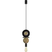 Lyora Suspension design Drops Wood E 1 lumière noire