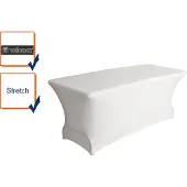 Perel Housse Table Rectangulaire Blanche élégance Et Protection Extensible -