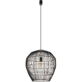 Lyora Suspension en rotin Haiti M Ø 50cm noir