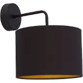 Licht-Erlebnisse Applique murale ALICE noir et or, 1xE27x60W, tissu, dimensions : 30x23x26 cm, IP20, Nowodvorski Lighting