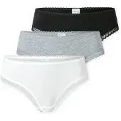 Schiesser String gris chiné / noir / blanc