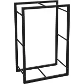 Mondex Support de rangement à bûches rectangulaire noir