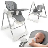 Nukido 700801, siège haute et transat pour enfant Elite 3 en 1, couleur gris