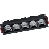 Lyora Spot encastrable noir Midi Led 5x1 LED - 3000K