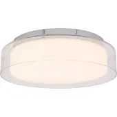 Nowodvorski Lighting Plafonnier LED PAN, chrome et verre, 8174