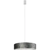 Lyora Lampe suspendue Croco avec abat-jour en velours Ø 65cm
