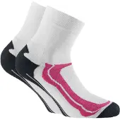 Rohner Chaussettes de sport rose / noir / blanc