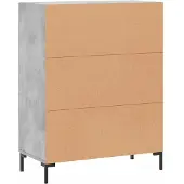 vidaXL Sideboard gris béton 69,5x34x90 cm Bois composite