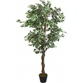 vidaXL Ficus artificiel 378 feuilles 80 cm vert