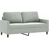 vidaXL Canapé 2 places gris clair 140 cm velours
