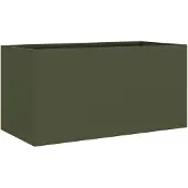 vidaXL Jardinière vert olive 62x30x29 cm acier