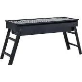 vidaXL Barbecue portable de camping inoxydable 60x22,5x33 cm