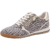 Marco Tozzi Baskets basses beige / brun foncé / jaune d'or