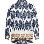 ONLY Chemisier 'CARHavana' bleu / caramel / blanc
