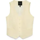 Vero Moda Gilet de costume jaune / blanc