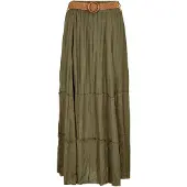 Apricot Jupe 'Slub' marron / olive