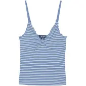 Superdry Femme Débardeur Côtelé Athletic Essentials Col V Light Blue Taille: 44