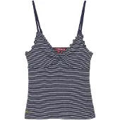Superdry Femme Débardeur Côtelé Athletic Essentials Col V Navy Taille: 38