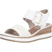Remonte sandalettes, semelle ville 25 mm ou pied en blanc/blanc combiné, taille 40