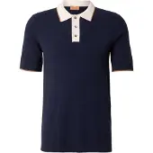 Mos Mosh T-Shirt 'MMGFrancesco' bleu marine / caramel / blanc