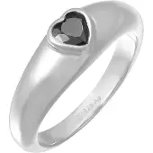 Elli Bague 'Herz' noir / argent