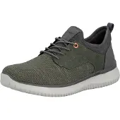 Rieker Chaussures de ville pour hommes, mocassins, chaussures de sport à lacets, couleur verte, style décontracté