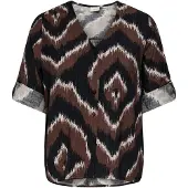 ONLY Chemisier 'CARCamille' brun foncé / rose / noir