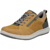 Rieker Chaussures de ville pour hommes : mocassins, chaussures de sport à lacets, couleur jaune, style décontracté