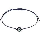 KUZZOI Bracelet 'Evil Eye' bleu ciel / noir / blanc